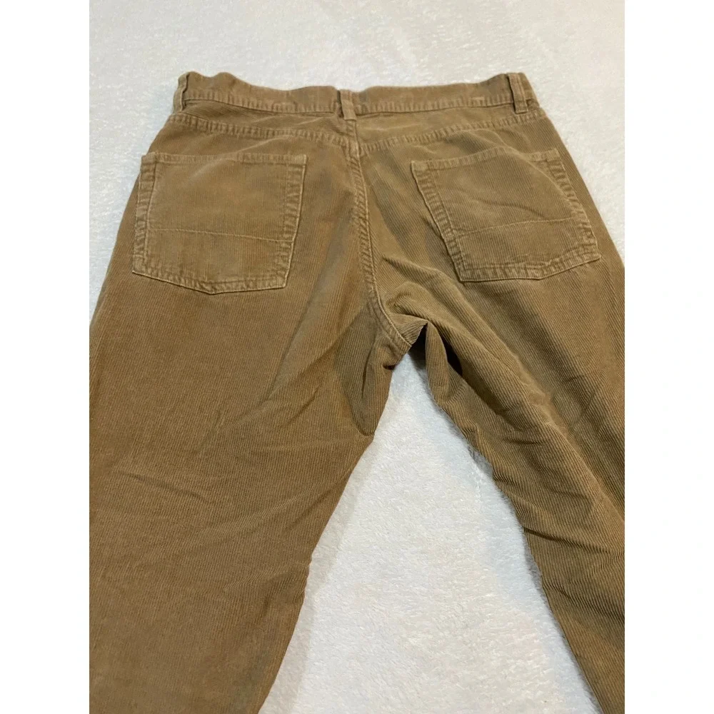 Chaps Mens Corduroy Pants Tan Brown Straight Leg Fit 32x34 5NW/32X34